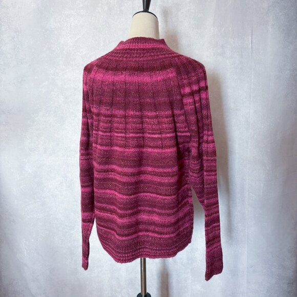 Knox Rose Women's Holiday Pullover Sweater Pink Red Size L - Picture 4 of 8